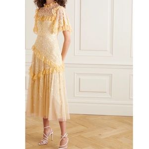 Needle & Thread floral embroidered midi dress